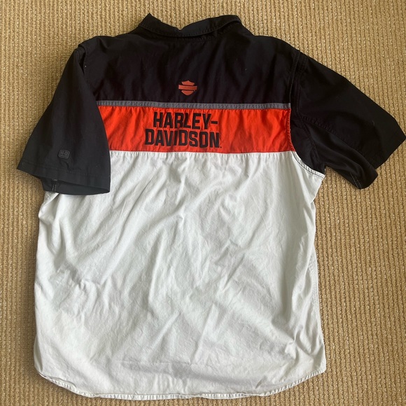 Harley-Davidson Men's Performance Vented Colorblock Shirt Orange Black SZ 2XL - Picture 3 of 12